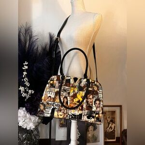 No Name Brand Structured Purse/ Bag Vogue Magazine Print